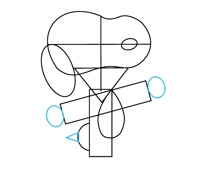 Hướng dẫn cách vẽ Snoopy đơn giản cho bé - Bước 8