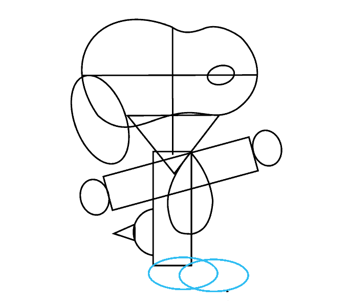 Hướng dẫn cách vẽ Snoopy đơn giản cho bé - Bước 9