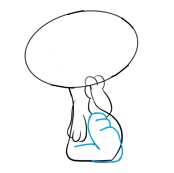 Hướng dẫn cách vẽ Shoopy siêu đơn giản và ngộ nghĩnh đáng yêu cho bé - Bước 4