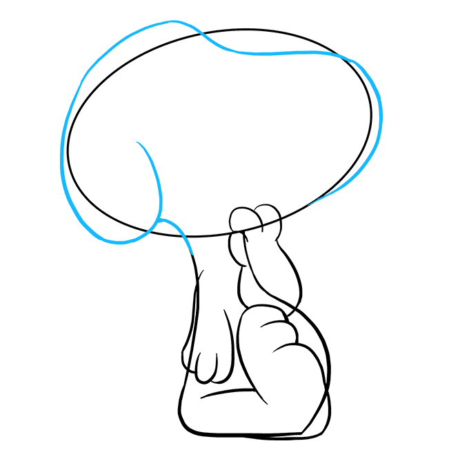 Hướng dẫn cách vẽ Shoopy siêu đơn giản và ngộ nghĩnh đáng yêu cho bé - Bước 5