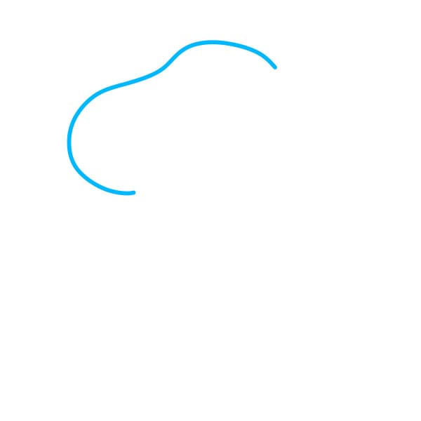 Hướng dẫn vẽ Snoopy đơn giản và dễ thương - Bước 1