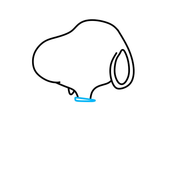 Hướng dẫn vẽ Snoopy đơn giản và dễ thương - Bước 4