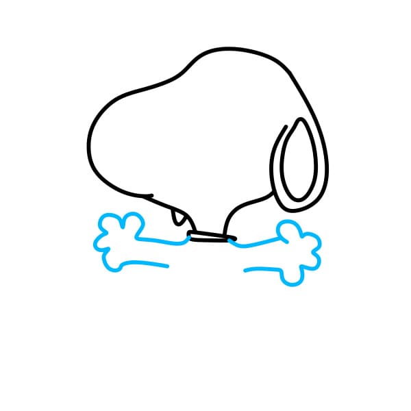 Hướng dẫn vẽ Snoopy đơn giản và dễ thương - Bước 5