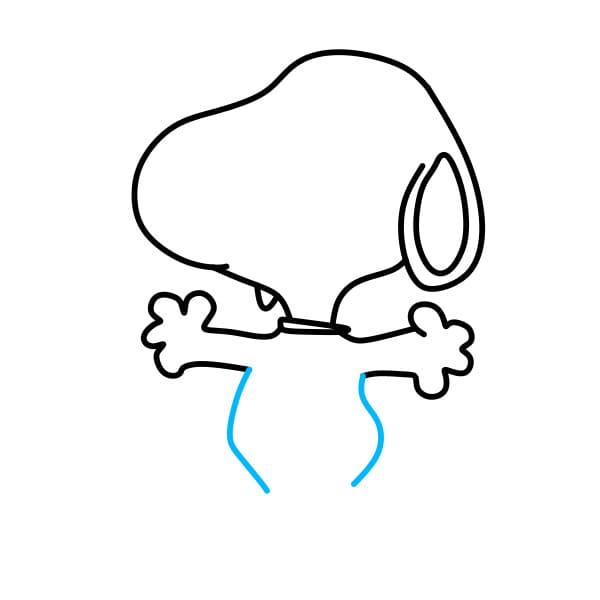 Hướng dẫn vẽ Snoopy đơn giản và dễ thương - Bước 6