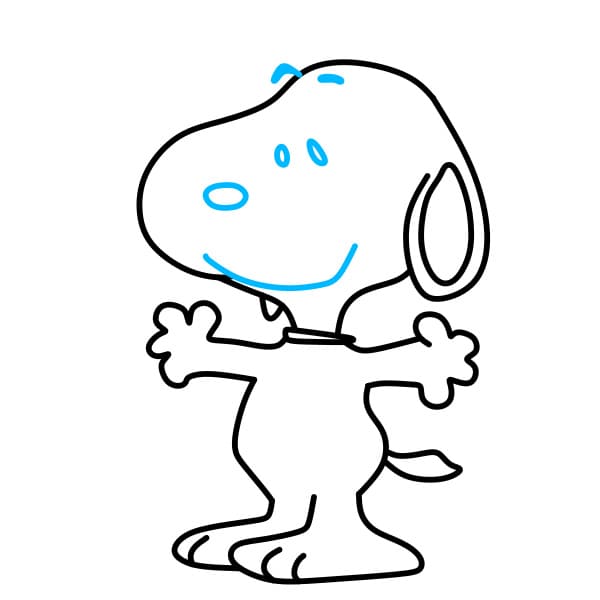 Hướng dẫn vẽ Snoopy đơn giản và dễ thương - Bước 9