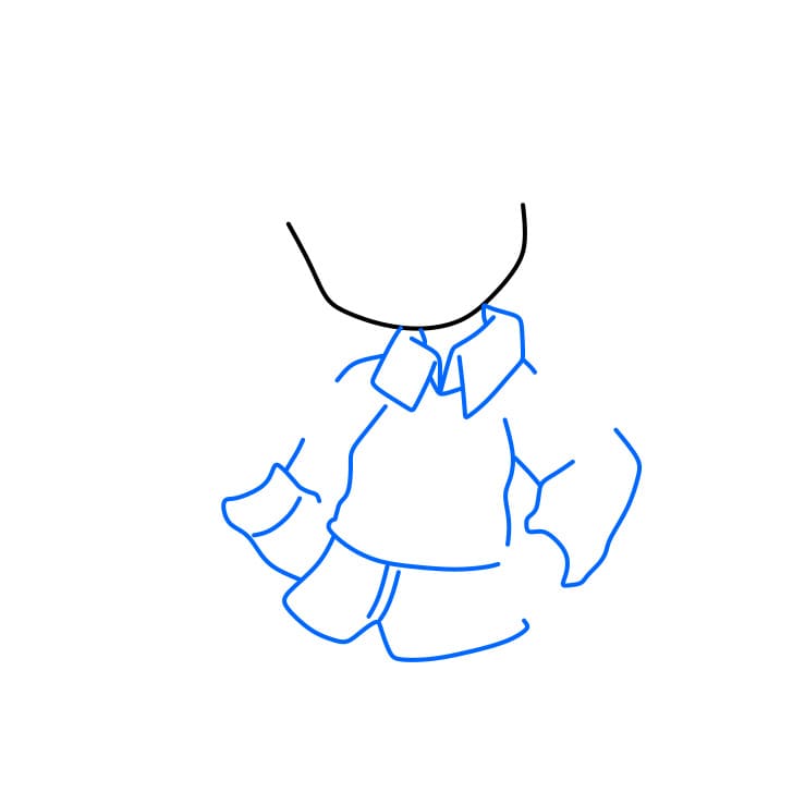 Hướng dẫn cách vẽ nhân vật Splatoon đơn giản - Bước 2