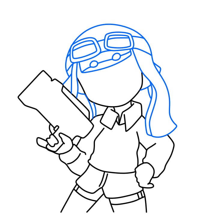 Hướng dẫn cách vẽ nhân vật Splatoon đơn giản - Bước 4