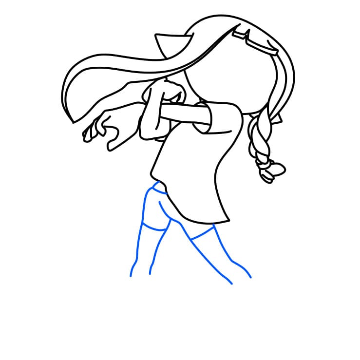 Hướng dẫn cách vẽ Splatoon chi tiết từng bước cho bé - Bước 5