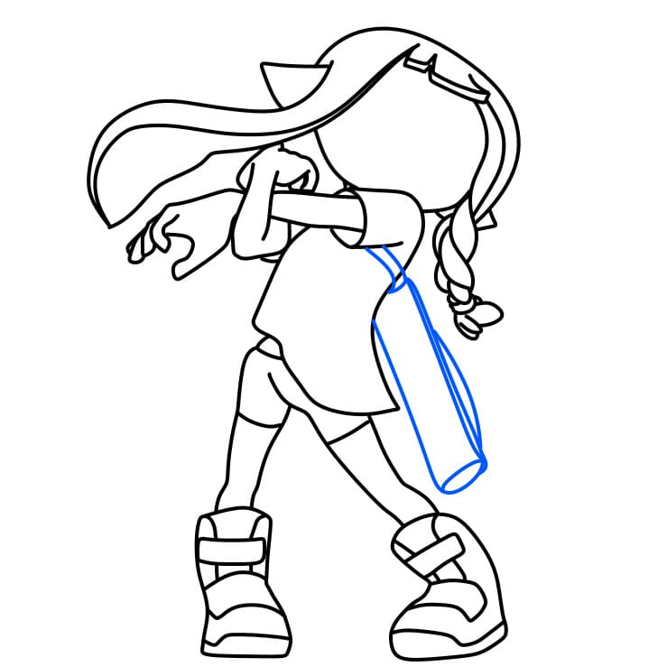 Hướng dẫn cách vẽ Splatoon chi tiết từng bước cho bé - Bước 6