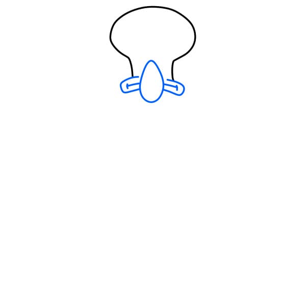 Hướng dẫn vẽ Squidward Tentacles đơn giản và đẹp cho bé - Bước 2