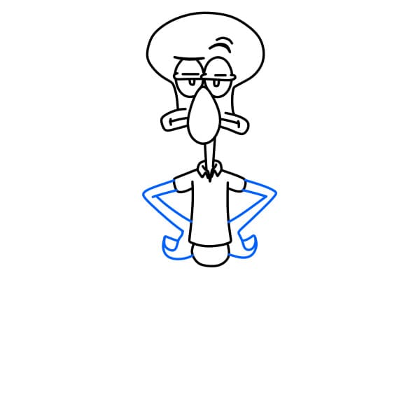 Hướng dẫn vẽ Squidward Tentacles đơn giản và đẹp cho bé - Bước 7