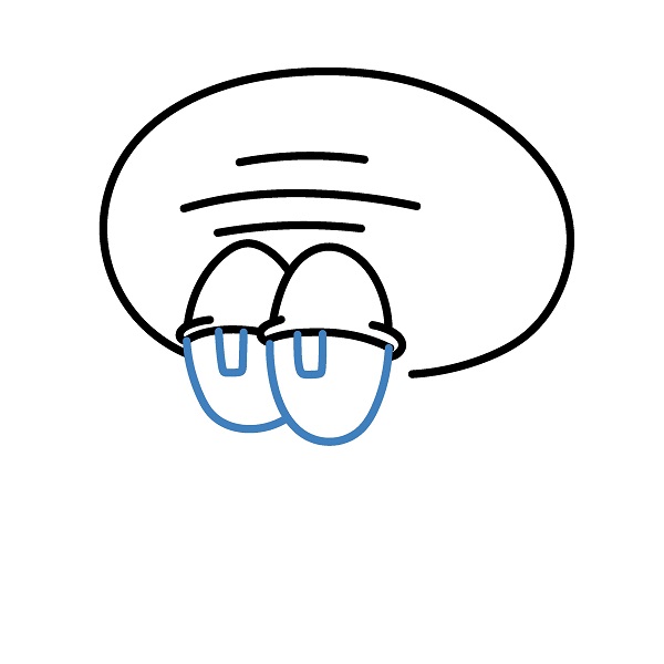 Hướng dẫn vẽ đầu của Squidward Tentacles. - Bước 4