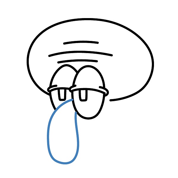 Hướng dẫn vẽ đầu của Squidward Tentacles. - Bước 5