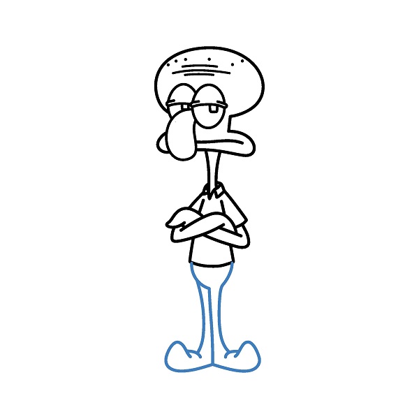 Hướng dẫn vẽ Squidward Tentacles đơn giản. - Bước 7