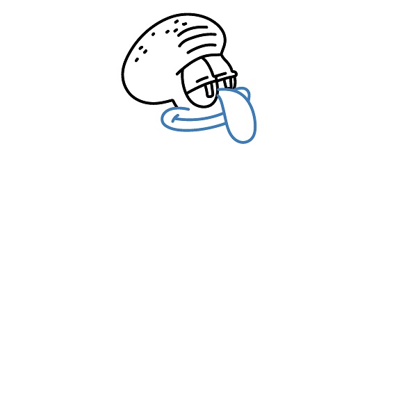 Hướng dẫn vẽ Squidward Tentacles vui vẻ. - Bước 3