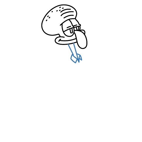 Hướng dẫn vẽ Squidward Tentacles vui vẻ. - Bước 4