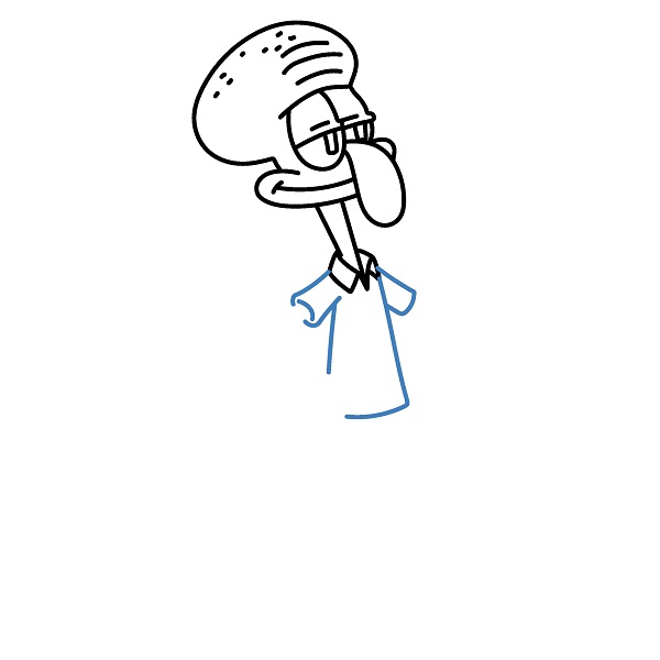 Hướng dẫn vẽ Squidward Tentacles vui vẻ. - Bước 5