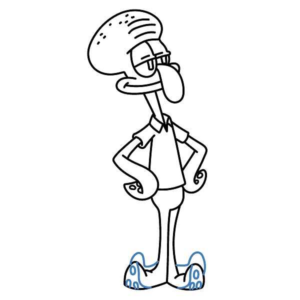 Hướng dẫn vẽ Squidward Tentacles vui vẻ. - Bước 8