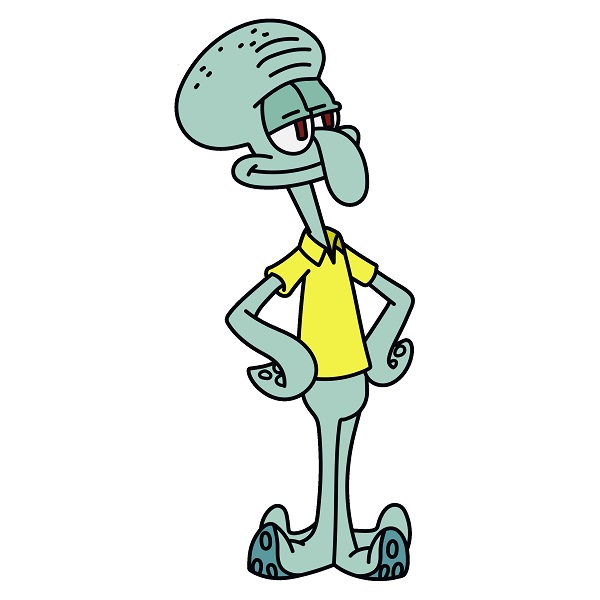 Hướng dẫn vẽ Squidward Tentacles vui vẻ. - Bước 9