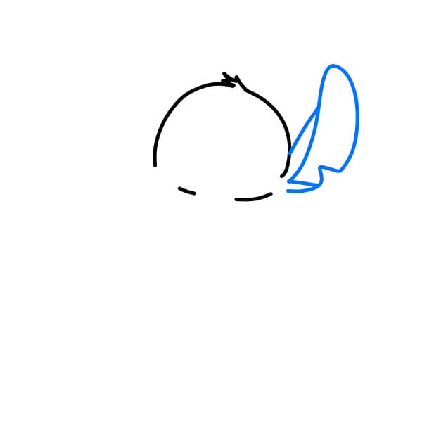 Hướng dẫn vẽ chú stitch dễ thương - Bước 2