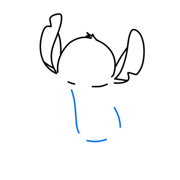 Hướng dẫn vẽ chú stitch dễ thương - Bước 3