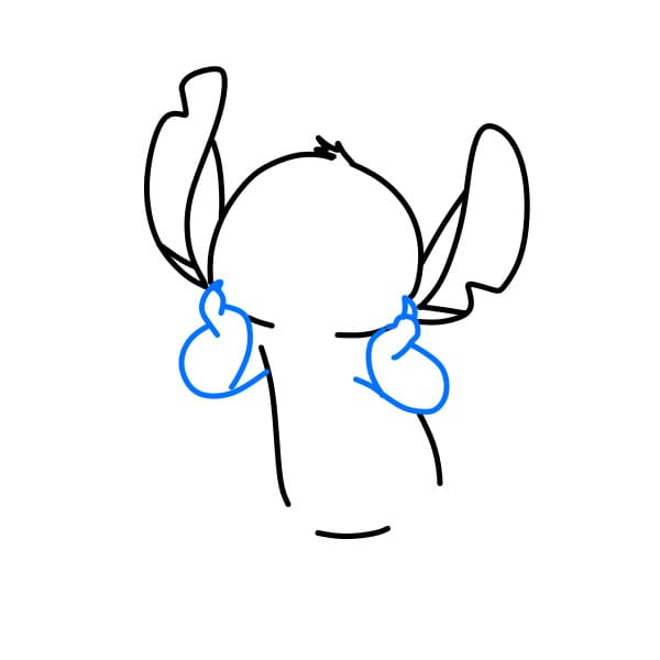 Hướng dẫn vẽ chú stitch dễ thương - Bước 4