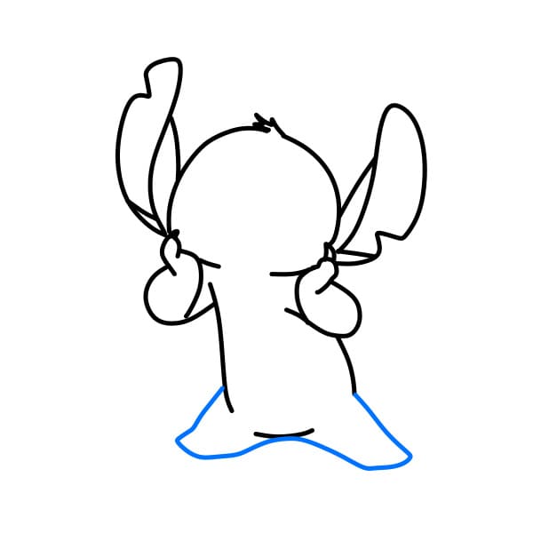 Hướng dẫn vẽ chú stitch dễ thương - Bước 5