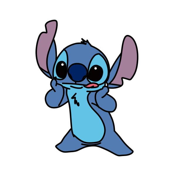 Hướng dẫn vẽ chú stitch dễ thương