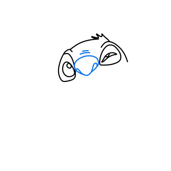 Hướng dẫn vẽ chú stitch vui vẻ - Bước 3