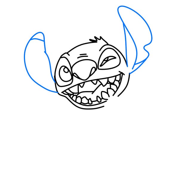 Hướng dẫn vẽ chú stitch vui vẻ - Bước 6