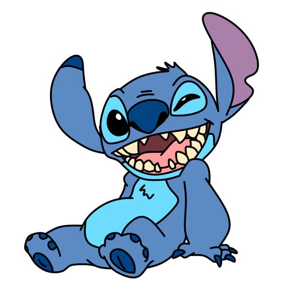 Hướng dẫn vẽ chú stitch vui vẻ