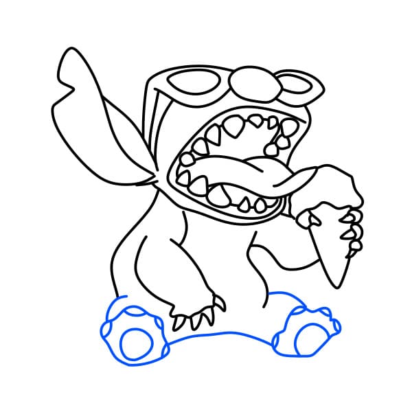 Hướng dẫn vẽ stitch ăn kem - Bước 10