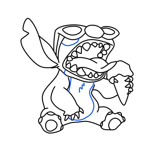 Hướng dẫn vẽ stitch ăn kem - Bước 11