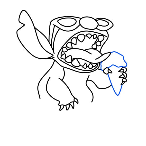 Hướng dẫn vẽ stitch ăn kem - Bước 9