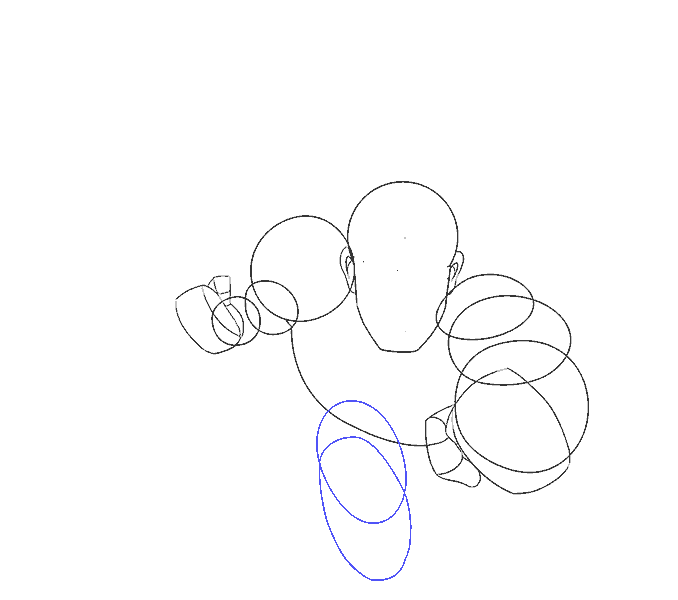 Hướng dẫn cách vẽ superman đơn giản cho bé - Bước 5