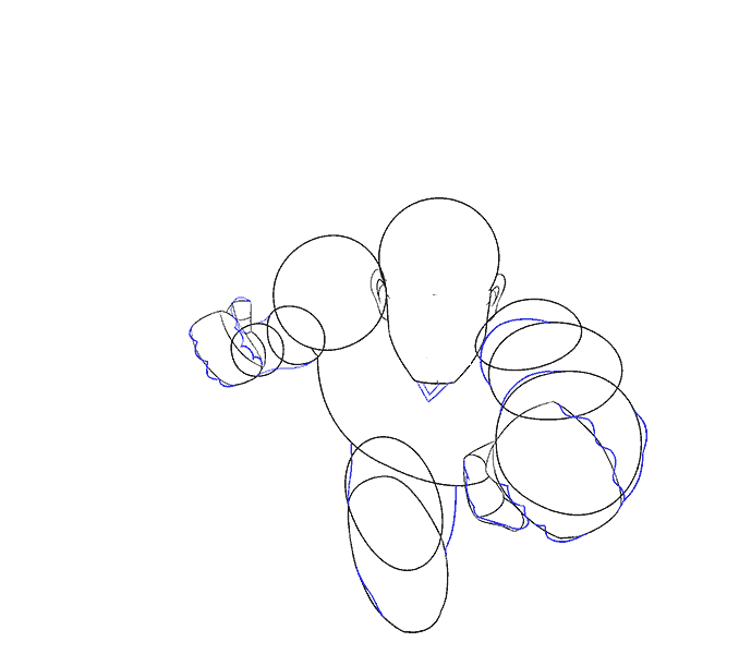 Hướng dẫn cách vẽ superman đơn giản cho bé - Bước 6