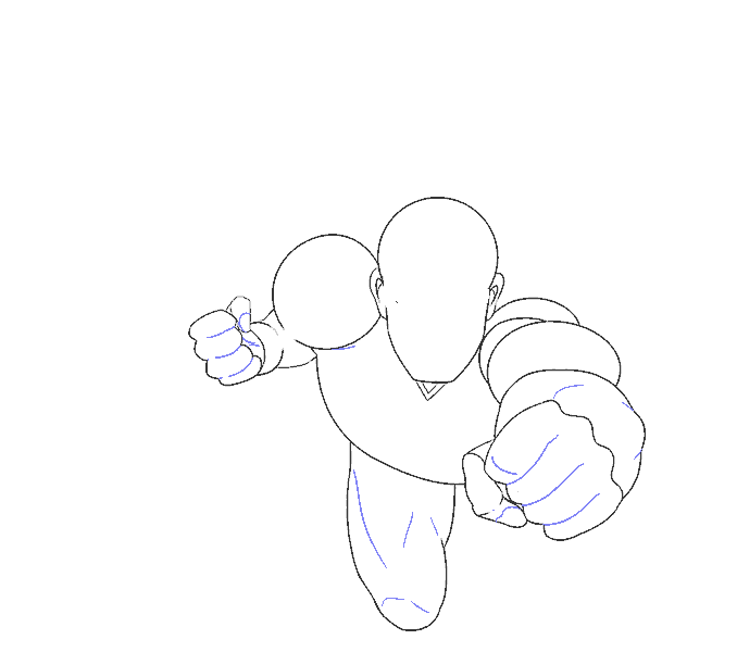 Hướng dẫn cách vẽ superman đơn giản cho bé - Bước 7