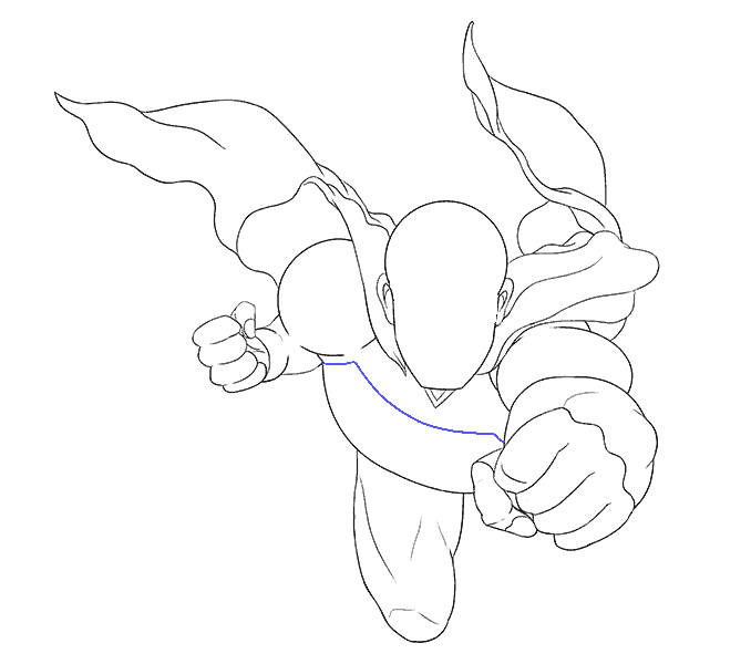 Hướng dẫn cách vẽ superman đơn giản cho bé - Bước 9