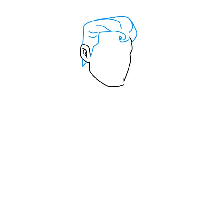 Hướng dẫn vẽ Superman mạnh mẽ - Bước 3