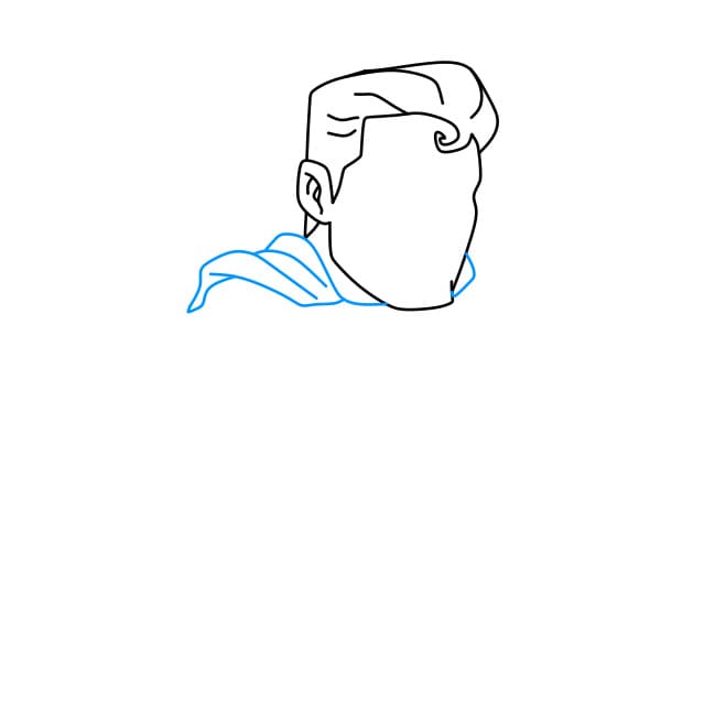 Hướng dẫn vẽ Superman mạnh mẽ - Bước 4