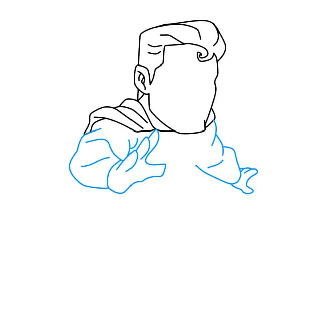 Hướng dẫn vẽ Superman mạnh mẽ - Bước 5