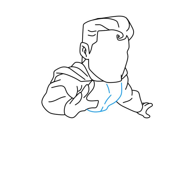 Hướng dẫn vẽ Superman mạnh mẽ - Bước 6