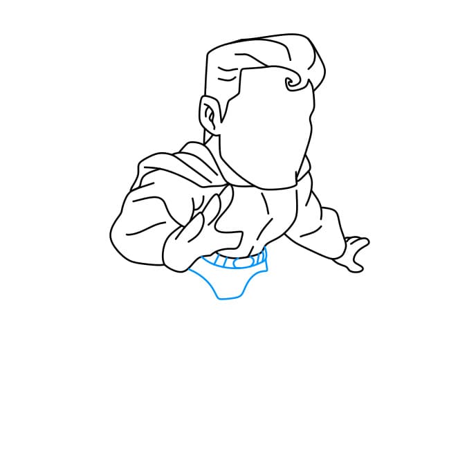 Hướng dẫn vẽ Superman mạnh mẽ - Bước 7