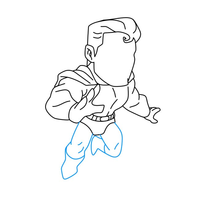 Hướng dẫn vẽ Superman mạnh mẽ - Bước 8