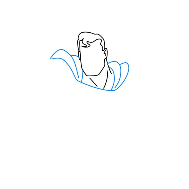 Hướng dẫn vẽ Superman siêu ngầu - Bước 5