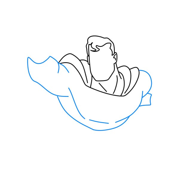 Hướng dẫn vẽ Superman siêu ngầu - Bước 6