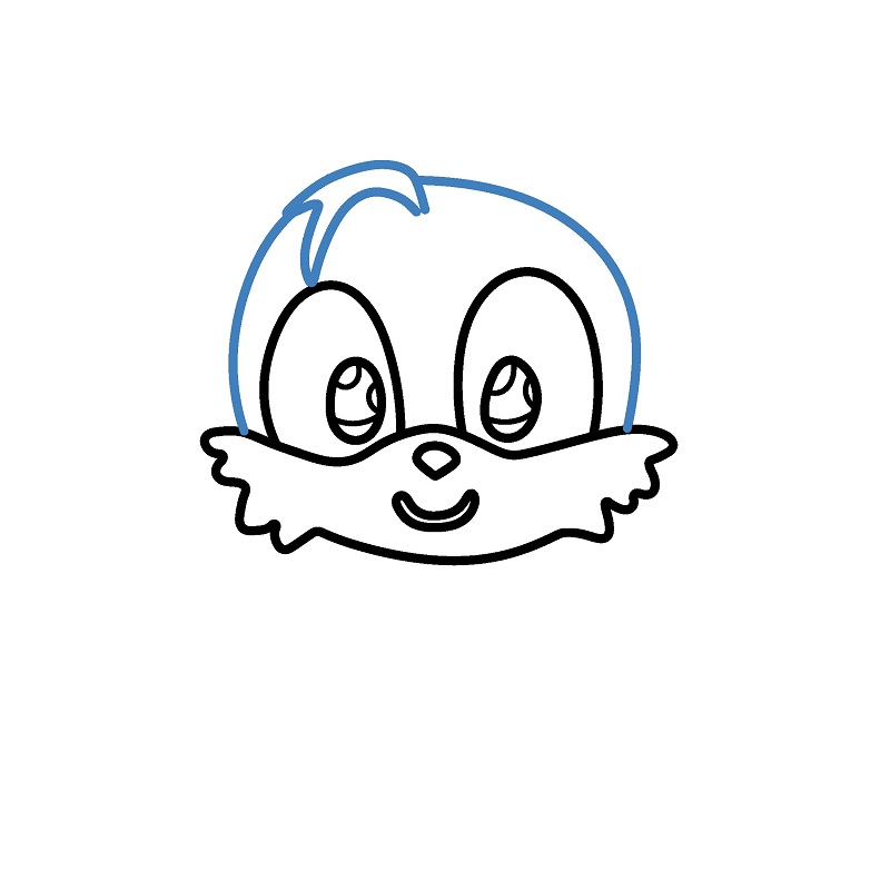 Hướng dẫn vẽ Tails chibi. - Bước 4