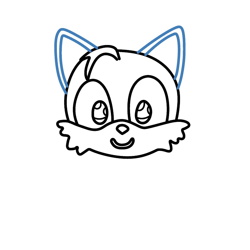 Hướng dẫn vẽ Tails chibi. - Bước 5