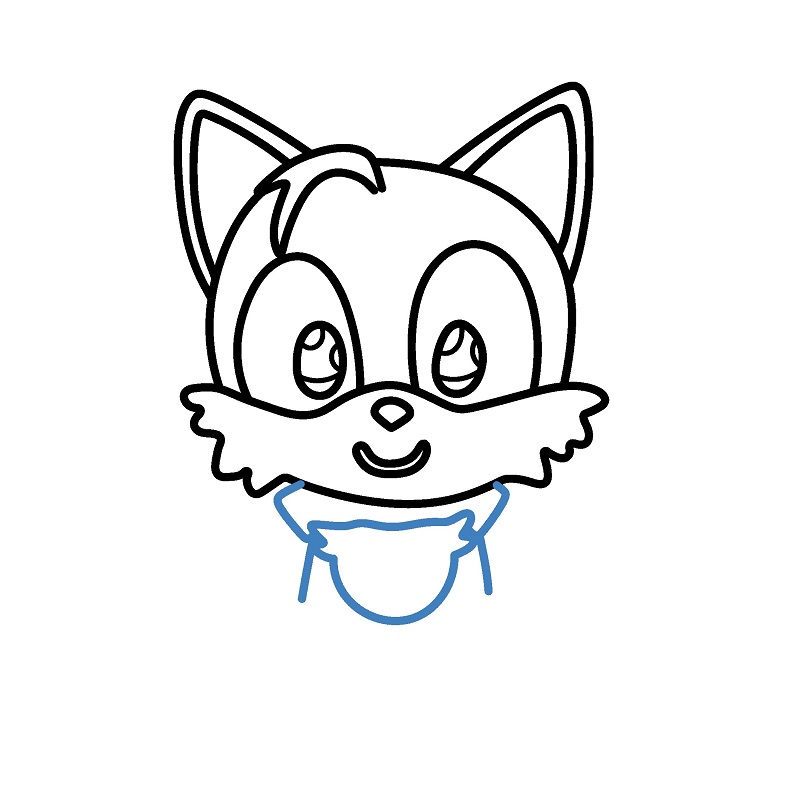 Hướng dẫn vẽ Tails chibi. - Bước 6