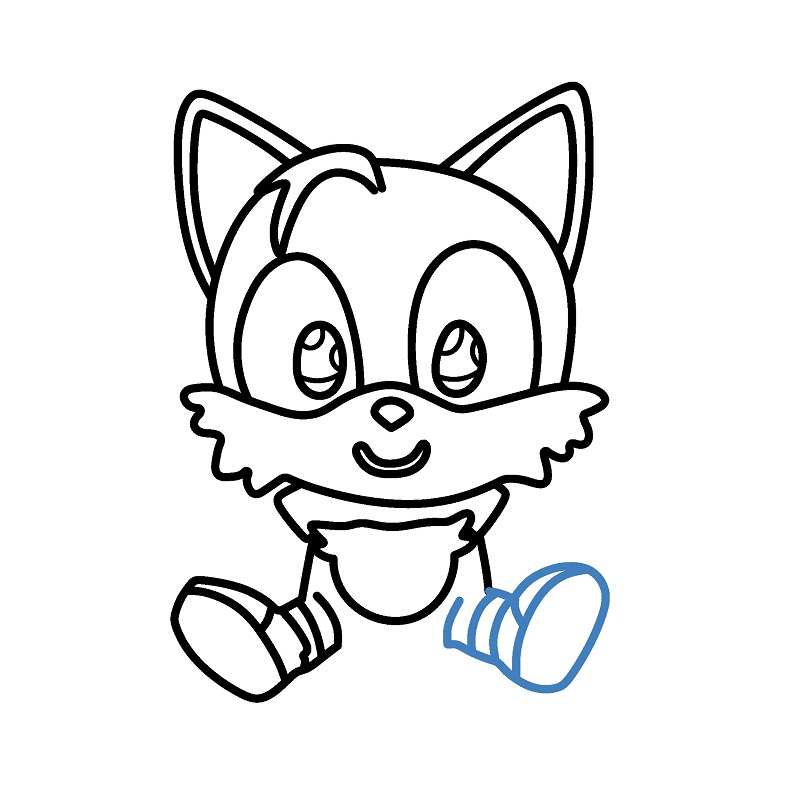 Hướng dẫn vẽ Tails chibi. - Bước 8